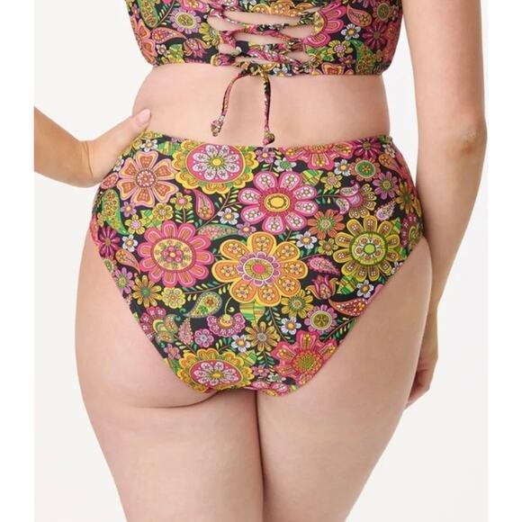 Unique Vintage Flower Child High Waist Bikini Bottom 4X NWOT - Picture 3 of 4